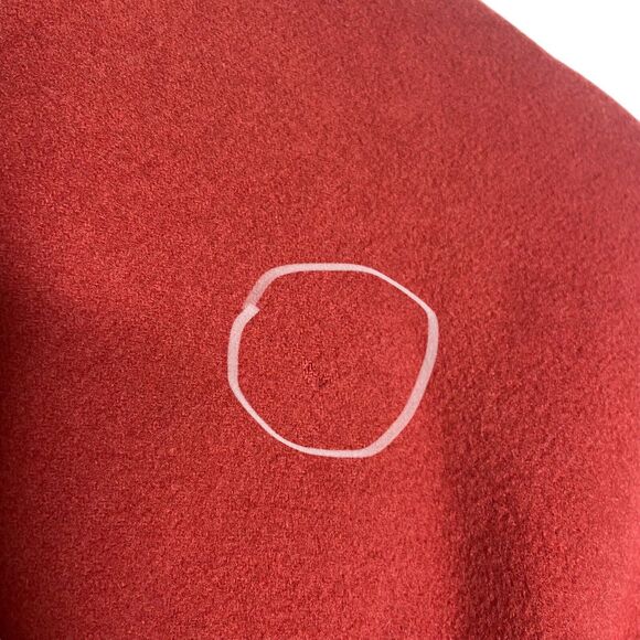 TALBOTS Jacket Coat Size 16 Petites 100% Wool Orange Button Front Blazer - Picture 10 of 11